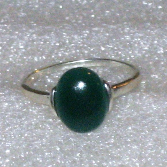 Green Agate Gemstone Ring - Picture 6 of 6